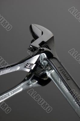 Two hydraulic wrenches
