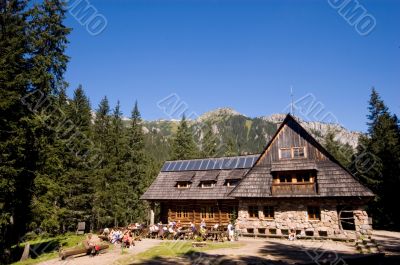 Traditional mountain hostel