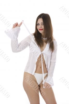 Portrait of the young beautiful girl