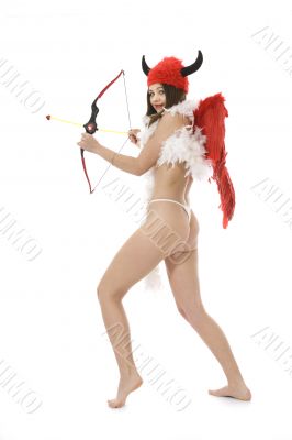 Sexual devil Kupedon with bow