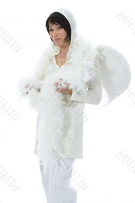 Beautiful woman with wings