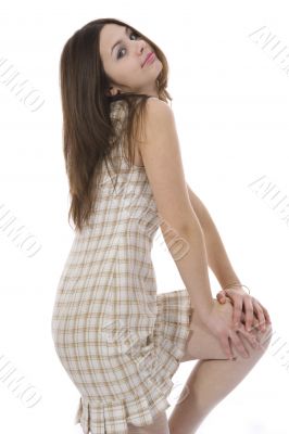 Portrait of the young beautiful girl