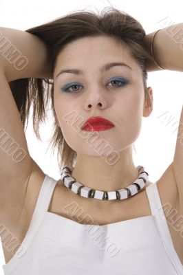 Portrait of the young beautiful girl