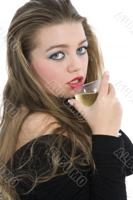 Beautiful girl with beaker