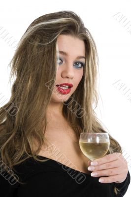 Beautiful girl with beaker