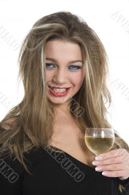 Beautiful girl with beaker