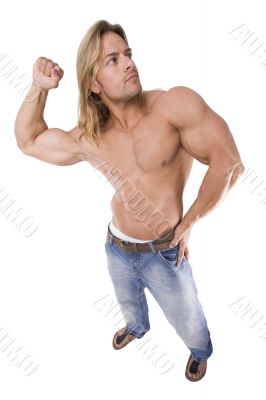 Athletic sexy male body builder