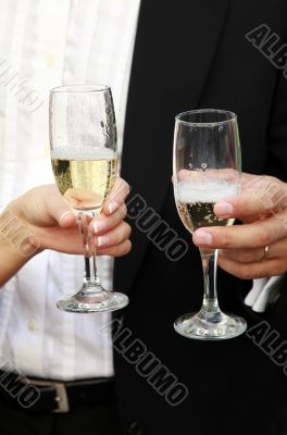 Glasses of champagne