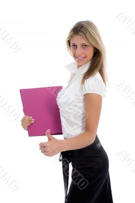Business woman with folder