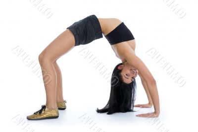 woman practicing fitness