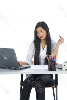 business woman  working