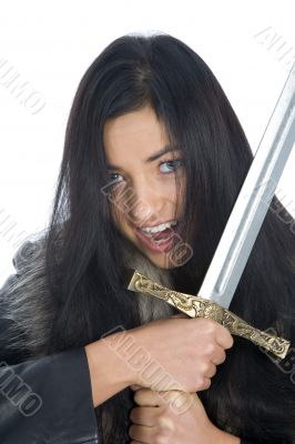 Sexy girl with sword