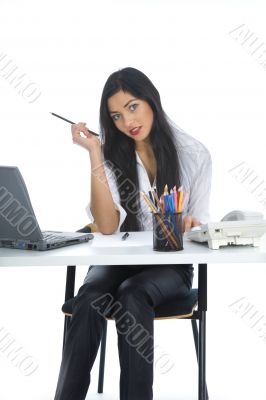 business woman  working