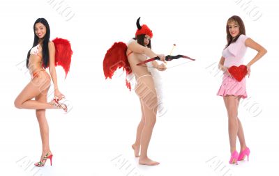 Sexual angel  on insulated background