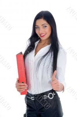 Business woman with folder