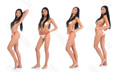 portrait of the brunette with blue eye o