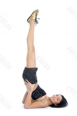 woman practicing fitness