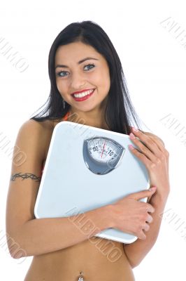 beautiful girl with  scales