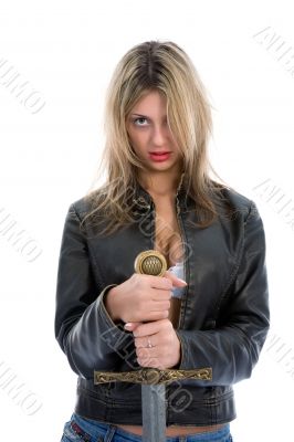 Sexy girl with sword
