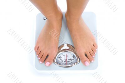 Woman legs with  scales