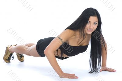 woman practicing fitness