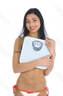 beautiful girl with  scales