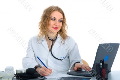 young doctor with stethoscope