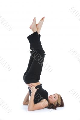 woman practicing fitness