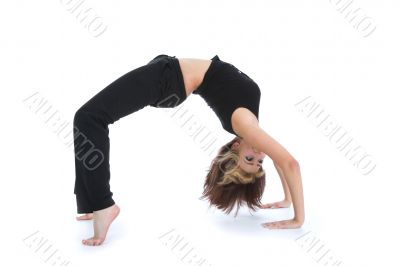 woman practicing fitness