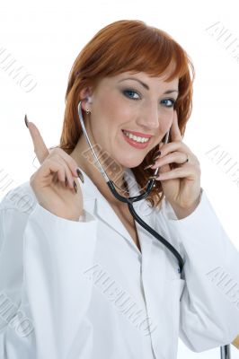 young doctor with stethoscope