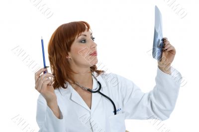 young doctor with stethoscope