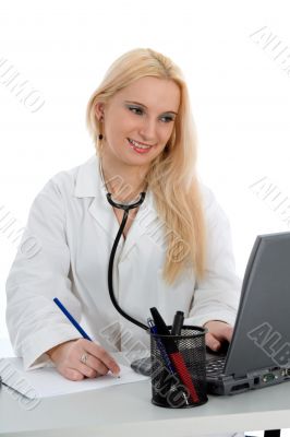 young doctor with stethoscope