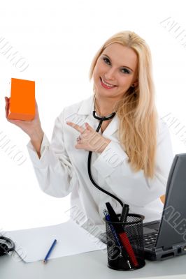 young doctor with stethoscope
