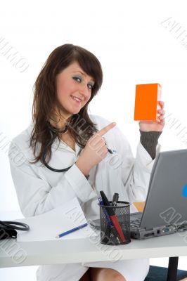 young doctor with stethoscope