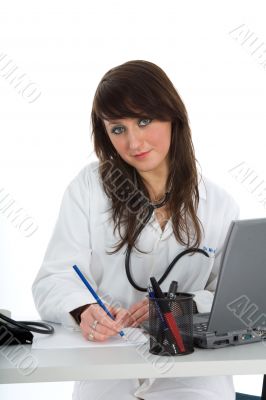 young doctor with stethoscope