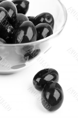 bowl of black olives