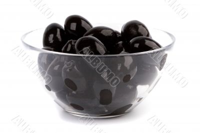 bowl of black olives