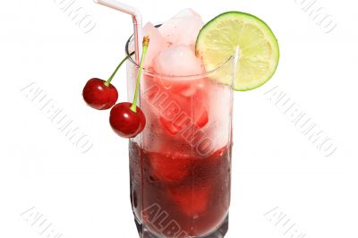 Cherry juice with ice