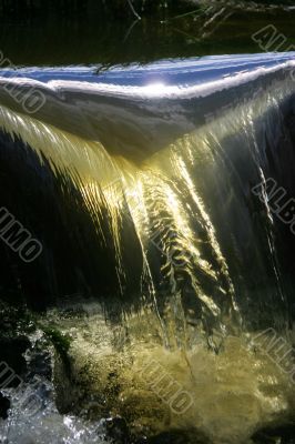 Falling of water