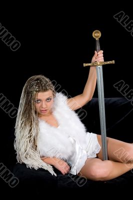 Sexy girl with sword