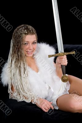 Sexy girl with sword