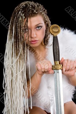 Sexy girl with sword