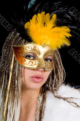 Portrait  girl with mask