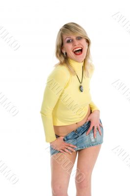 Portrait of the young beautiful girl