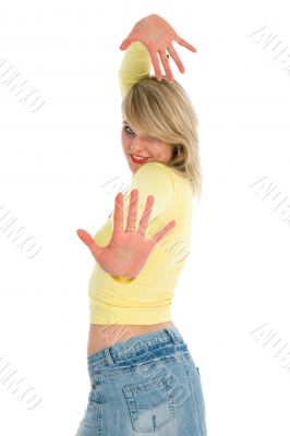 Portrait of the young beautiful girl