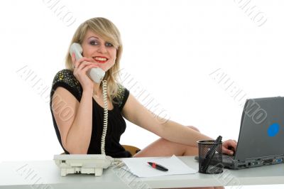 business woman and laptop