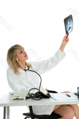 young doctor with stethoscope