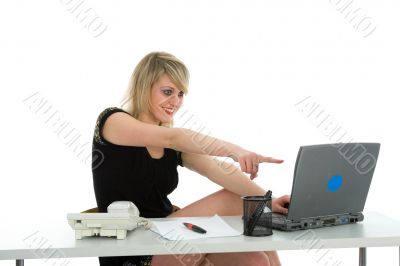 business woman and laptop