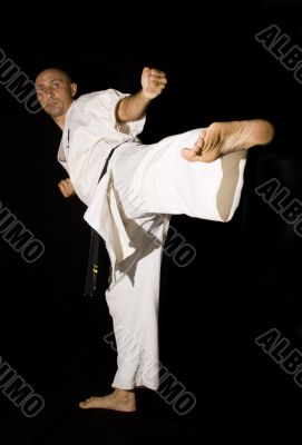 Karateka men fighting