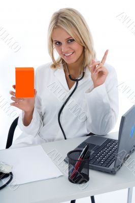 young doctor with stethoscope